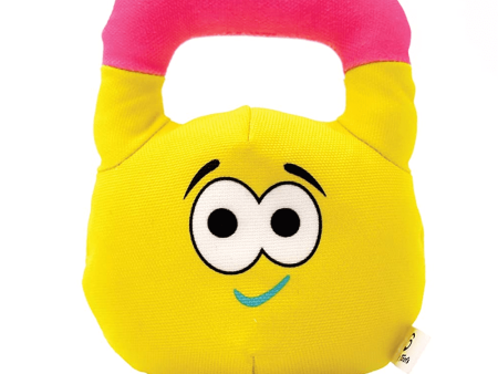 Goofy Tails Gym Series Kettlebell Plush Toy for Dogs | For Soft Chewers (Yellow) Online Sale