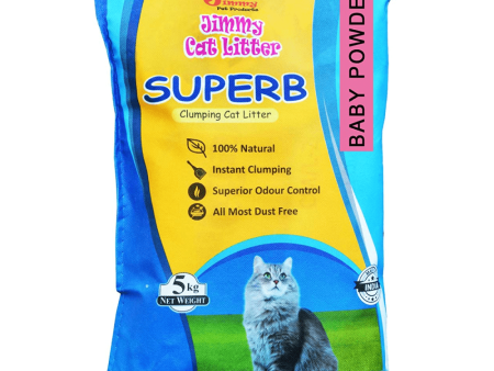 JiMMy Superb Baby Powder Scented Clumping Cat Litter Online Sale