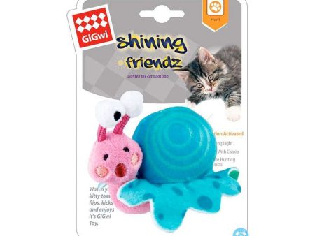 GiGwi Shinning Friends Snail with LED light and Catnip inside Toy for Cats Online Hot Sale