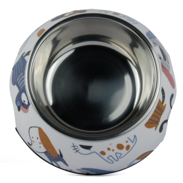 Pet Vogue Cartoon Pattern Colourful Bowl for Dogs and Cats Online