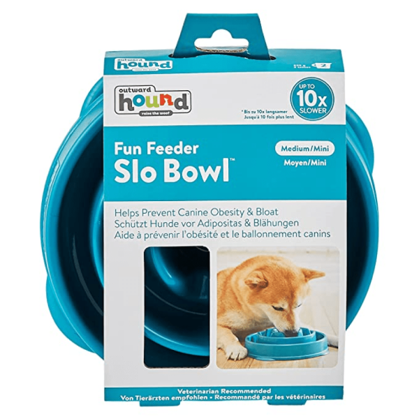 Outward Hound Fun Slow Feeder for Dogs (Green Blue) For Discount