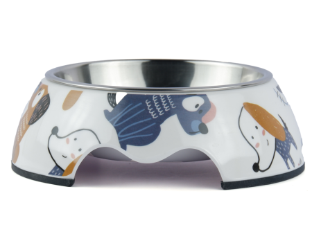 Pet Vogue Cartoon Pattern Colourful Bowl for Dogs and Cats Online