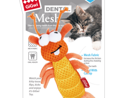 GiGwi Dental Mesh Shrimp Toy for Cats (Orange) Hot on Sale