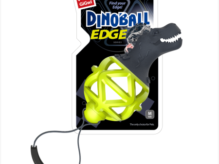 Gigwi Dinoball Edge with Strap Chew Toy for Dogs (Green) Online now