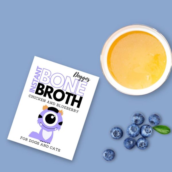 Doggos Instant Chicken Bone Broth with Blueberries for Cats and Dogs Discount