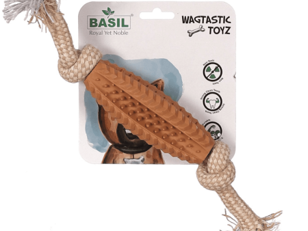 Basil Jute Rope with Spike TPR Chew Toy for Dogs | For Medium Chewers Online Sale