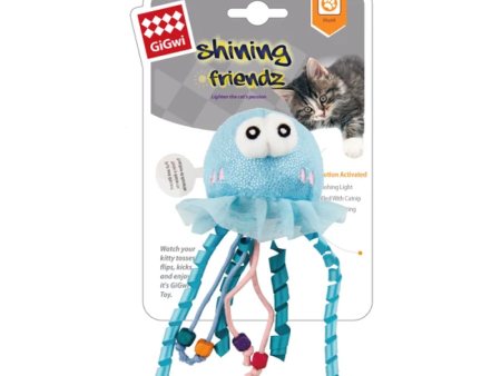 GiGwi Shinning Friends Jellyfish with LED light and Catnip inside Toy for Cats (Blue) Discount