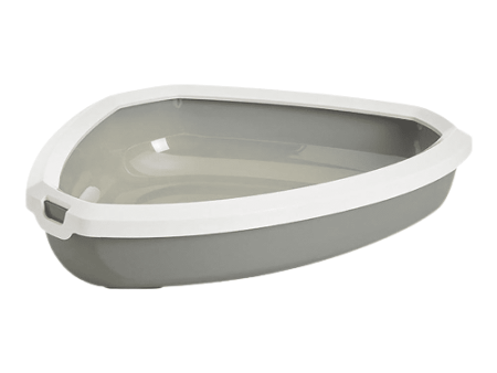 Savic Rincon Corner Litter Tray with Rim for Cats (Cold Grey) Online