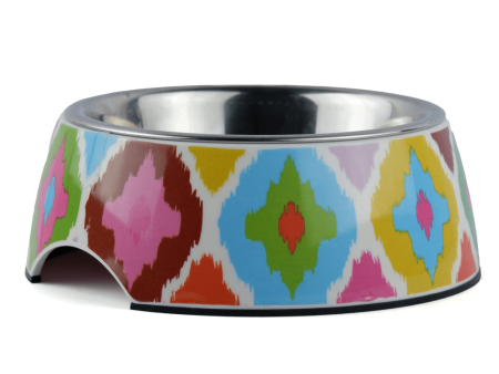 Basil Ikkat Print Melamine Bowl for Dogs and Cats Discount