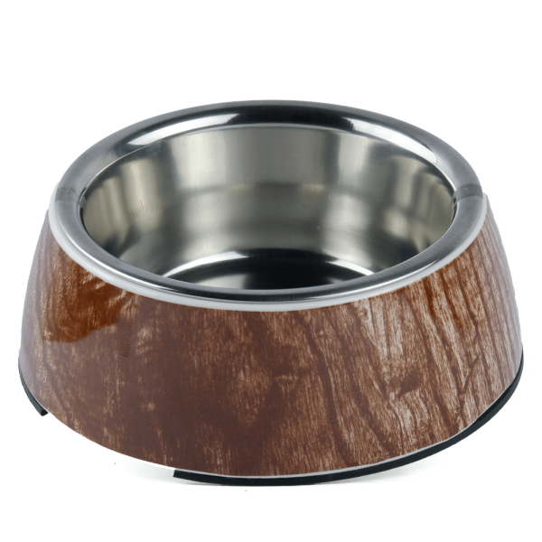 Basil Wooden Print Melamine Bowl for Dogs and Cats Online now