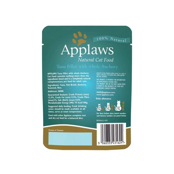 Applaws Tuna Fillet with Whole Anchovy Cat Wet Food Online Sale