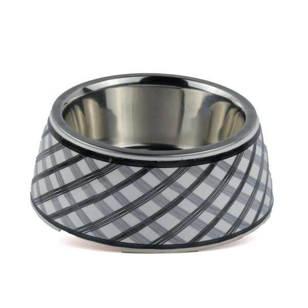 Basil Check Print Melamine Bowl for Dogs and Cats For Cheap