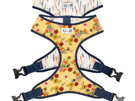 Pet And Parents Floral Graffiti Reversible Harness for Dogs Fashion