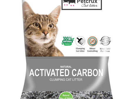 PetCrux Exclusive Scoopable Unscented Natural Activated Carbon Cat Litter Supply