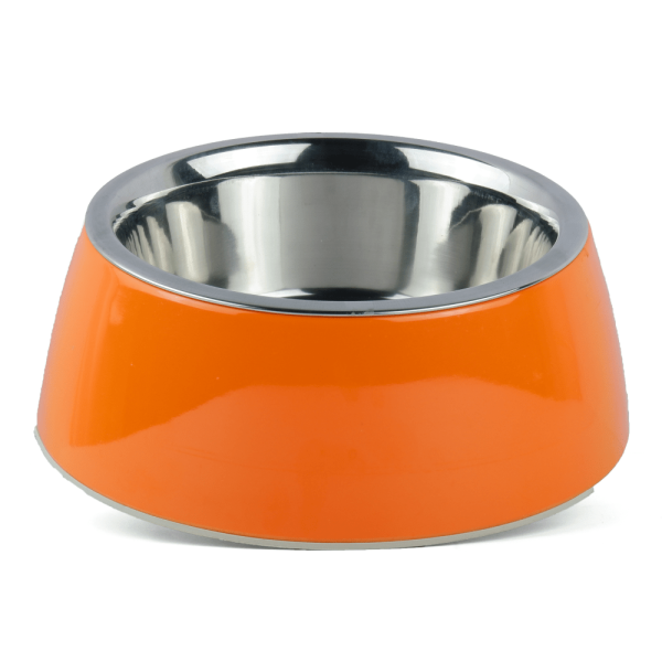 Basil Solid Color Melamine Bowl for Dogs and Cats (Orange) Online