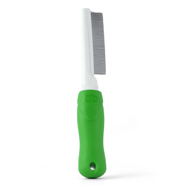 Basil One Sided Flea Comb (Green) For Cheap