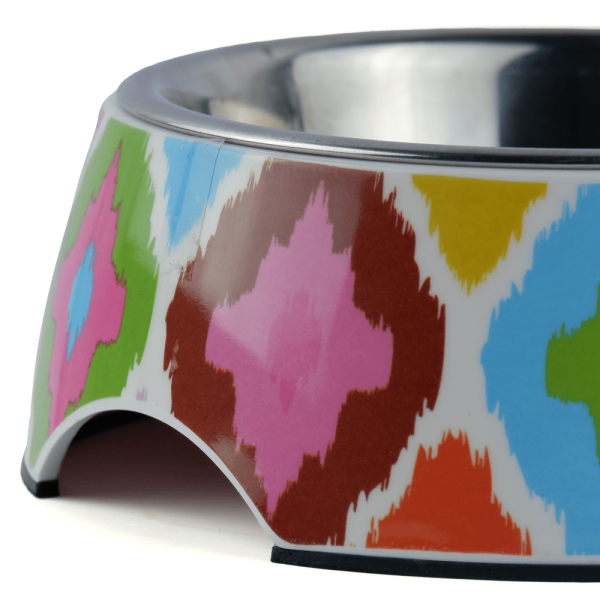 Basil Ikkat Print Melamine Bowl for Dogs and Cats Discount