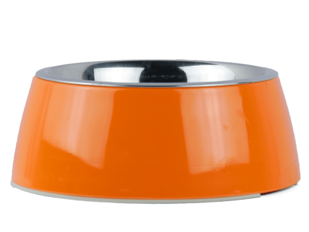 Basil Solid Color Melamine Bowl for Dogs and Cats (Orange) Online