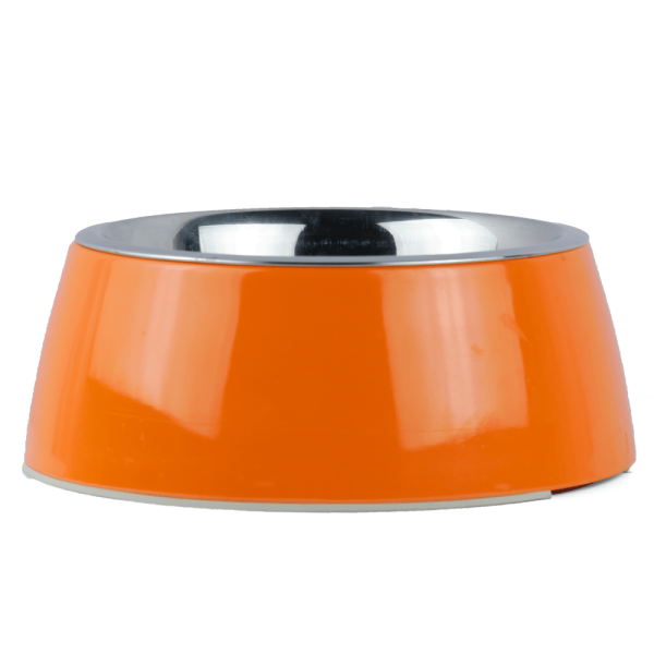 Basil Solid Color Melamine Bowl for Dogs and Cats (Orange) Online