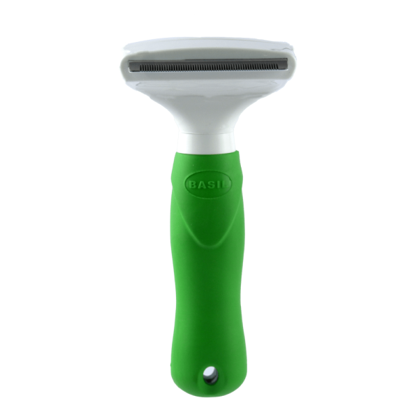 Basil De Shedding Comb with Auto Release Button for Dogs and Cats (Green) Supply