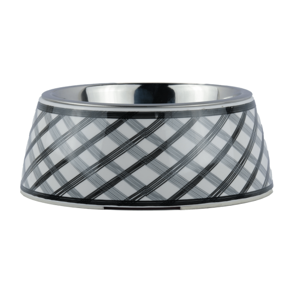 Basil Check Print Melamine Bowl for Dogs and Cats For Cheap