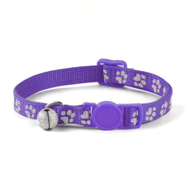 Basil Printed Collar for Cats & Puppies (Purple) Cheap