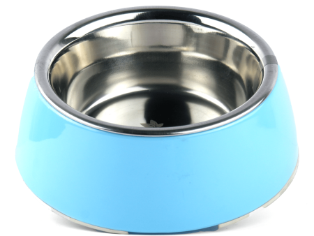 Basil Solid Color Melamine Bowl for Dogs and Cats (Blue) on Sale