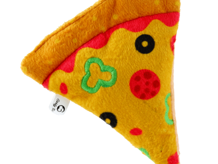 Goofy Tails Food Buddies Pizza Slice Plush Toy for Dogs | For Soft Chewers (Yellow) Fashion