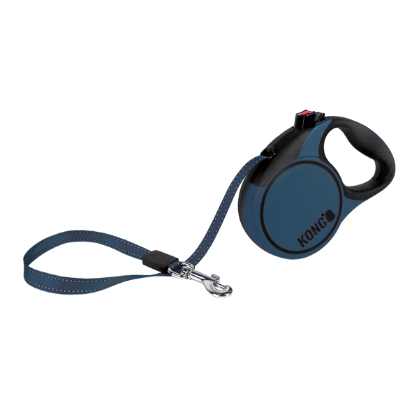 Kong Terrain Retractable Leash for Dogs and Cats (Blue) Online now