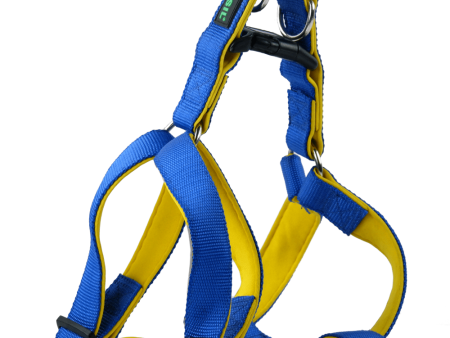 Basil Nylon Padded Adjustable Harness for Dogs (Blue) Online now