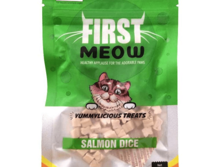 First Meow Salmon Dice Cat Treat Sale