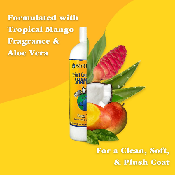 EarthBath 2 in 1 Conditioning Shampoo Mango Tango Long Coat for Dogs and Cats For Discount