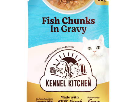 Kennel Kitchen Fish Chunks in Gravy Kitten and Adult Cat Wet Food (All Life Stage) Online now