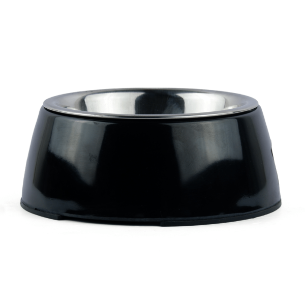 Basil Solid Color Melamine Bowl for Dogs and Cats (Black) Sale