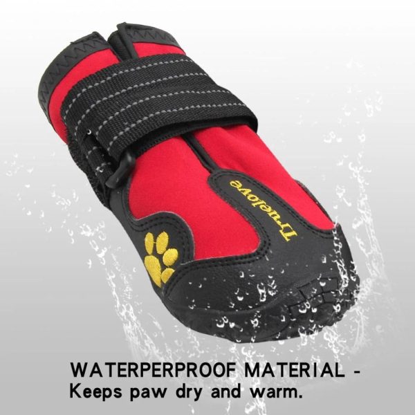 Truelove Waterproof Pet Boots for Dogs (Red, Set of 4) Online