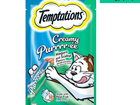 Temptations Creamy Purrrr ee Maguro & Scallop Cat Treats For Sale