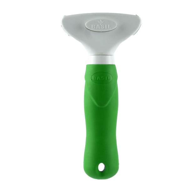 Basil De Shedding Comb with Auto Release Button for Dogs and Cats (Green) Supply