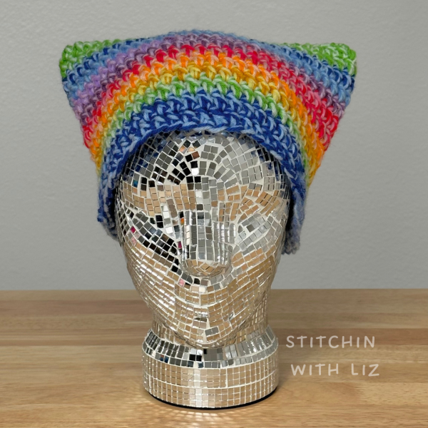 Scrappy Rainbow Cat Beanie For Discount