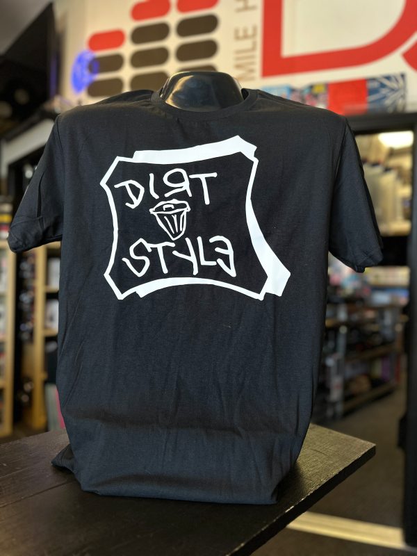 SOLD OUT! But you can still get them at milehighdjsupply.com    Black t-shirt w Dirt Style logo Sale