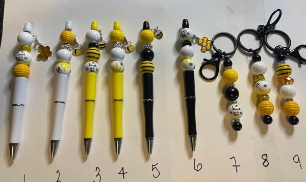 *BEE BEADED PENS KEYCHAINS Online now