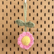 Pink Flower Rearview Mirror Car Charm Online Hot Sale