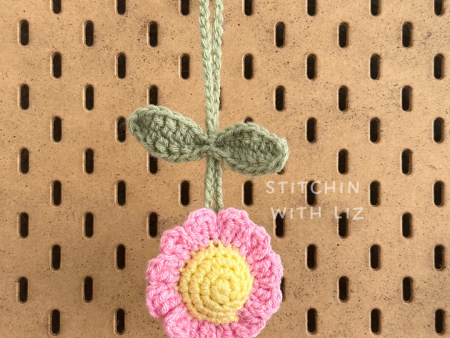 Pink Flower Rearview Mirror Car Charm Online Hot Sale