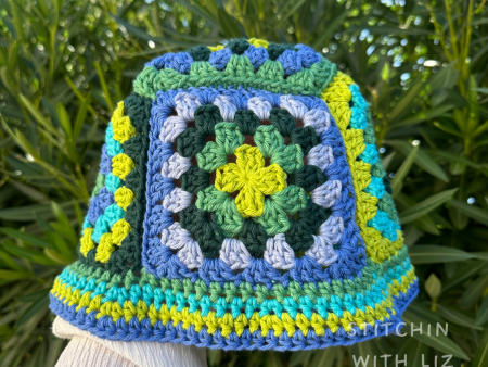 Vibrant Granny Square Bucket Hat Online Hot Sale