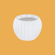 Napco 2.5 Inch White Ribbed Ball Planter Supply