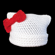 White Cat with Red Bow Beanie Online now