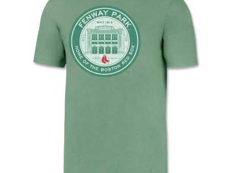 Garment Washed T-Shirt - Fenway Coin Logo - Green Hot on Sale