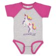 Newborn Onesie - Unicorn - Pink Grey For Sale