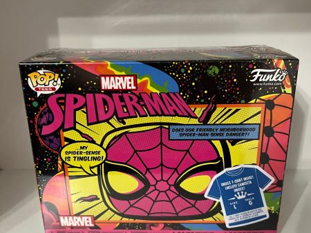 #652  Spiderman Blacklight Tee set - Spiderman on Sale