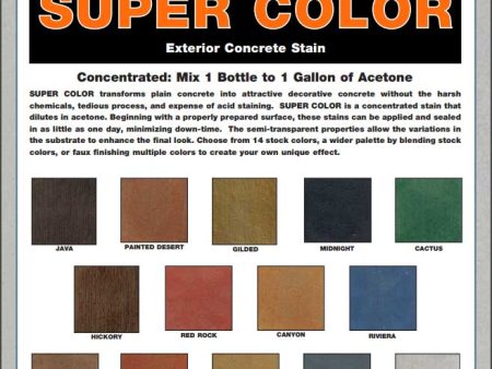 Acetone Concrete Dye | Clemons Super Dye For Sale