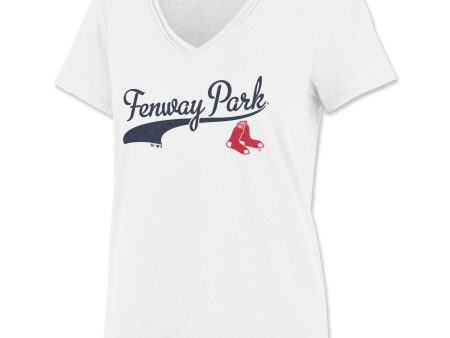 Ladies 47 Frankie V-Neck Tee - White Sale